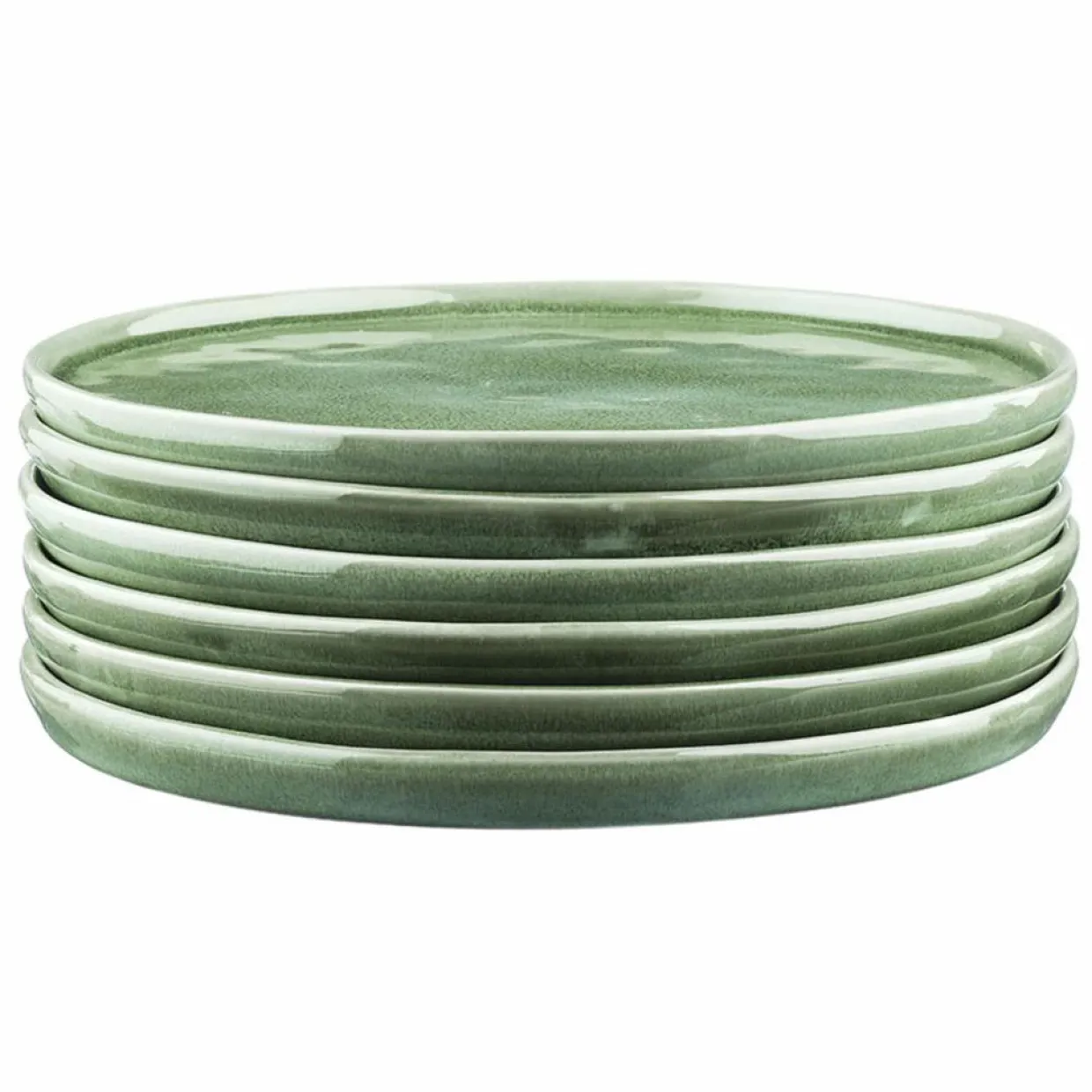 6 Assiettes Magma vertes - D.27 cm-Bjorn Hot