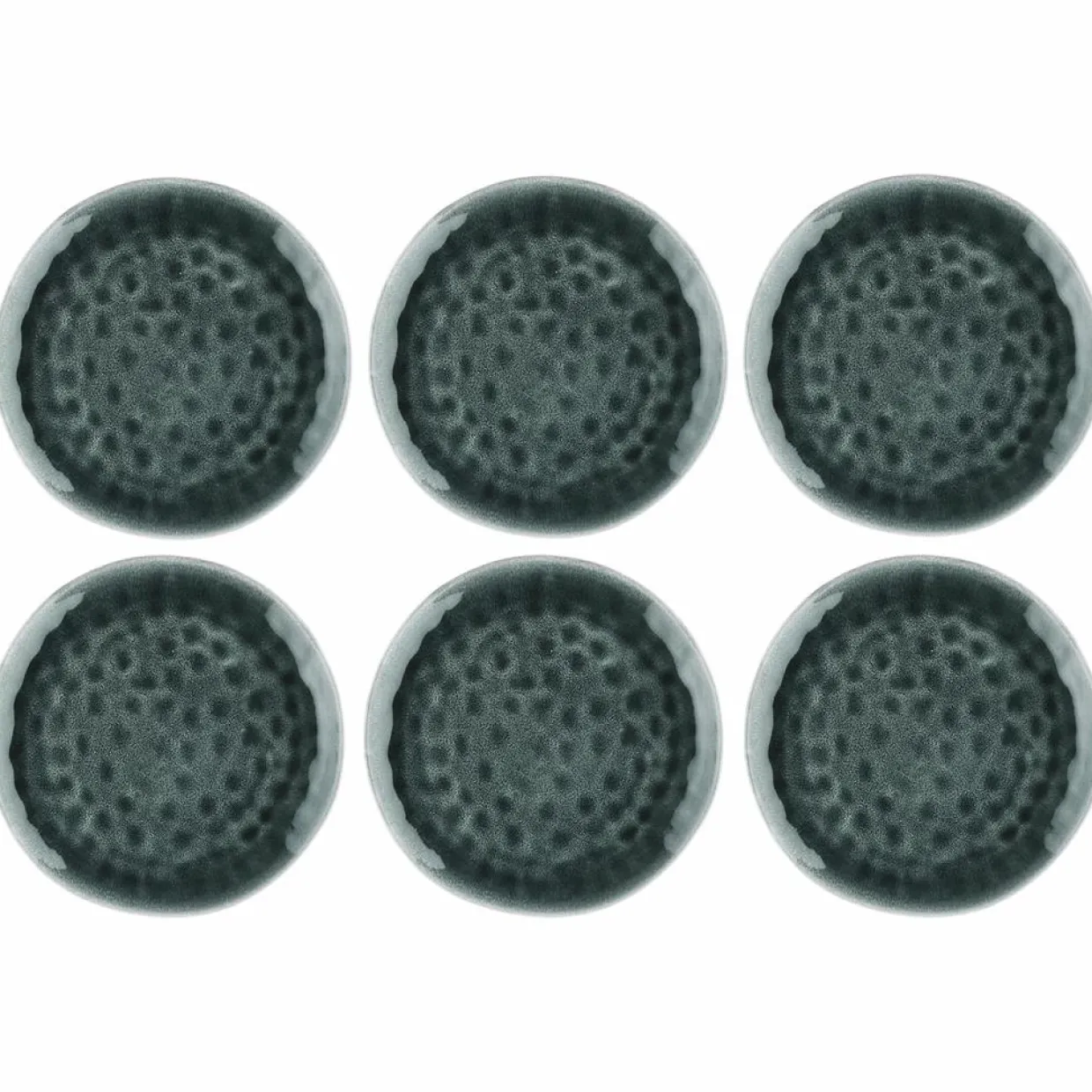 6 Assiettes Moon bleu nuit - D.28.5 cm-Bjorn