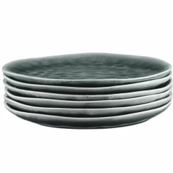 6 Assiettes Moon bleu nuit - D.28.5 cm-Bjorn
