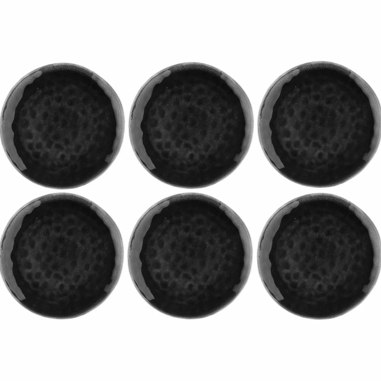 Bjorn Assiettes^6 Assiettes Moon noires - D.28.5 cm