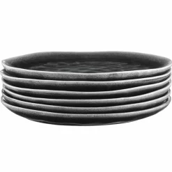Bjorn Assiettes^6 Assiettes Moon noires - D.28.5 cm