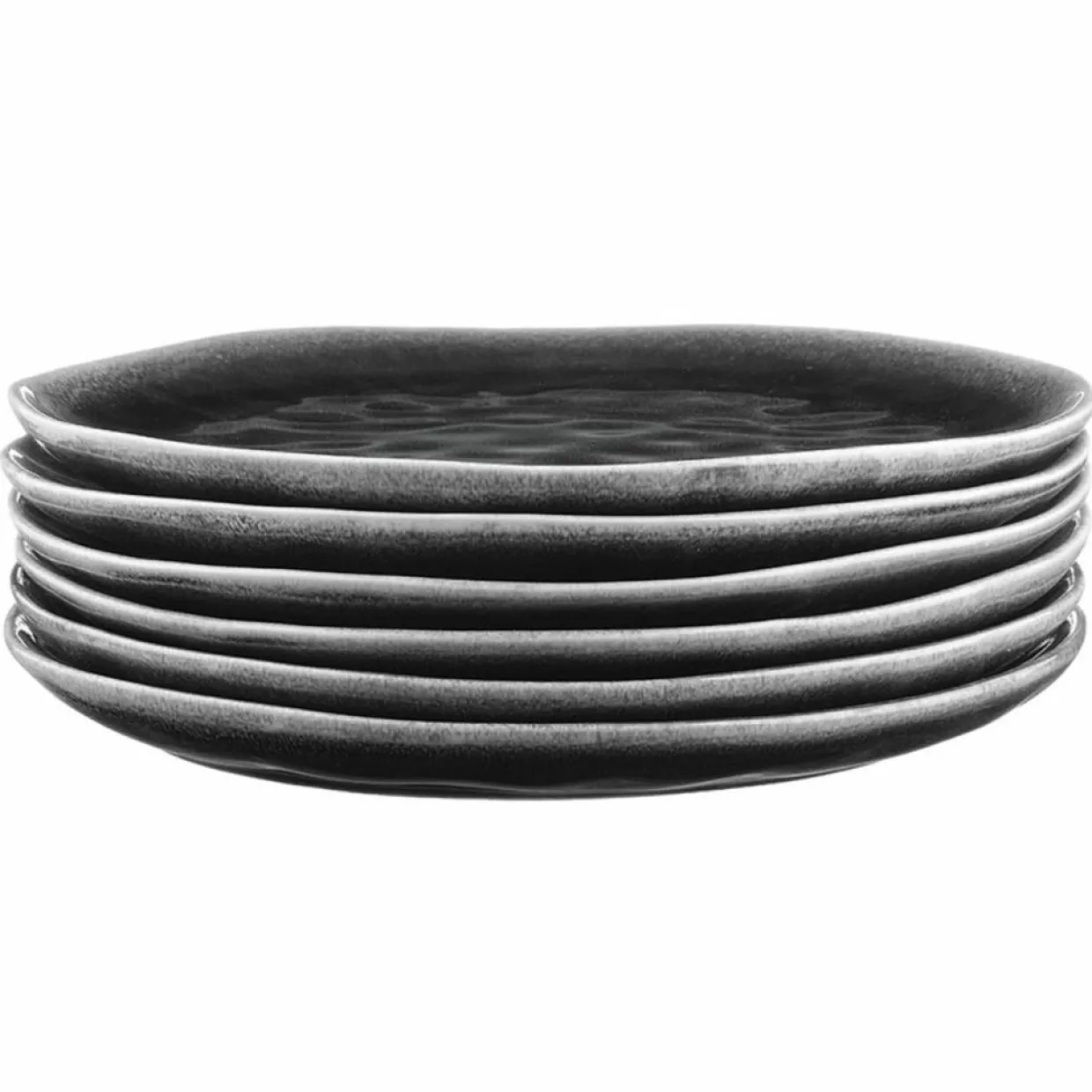 Bjorn Assiettes^6 Assiettes Moon noires - D.28.5 cm