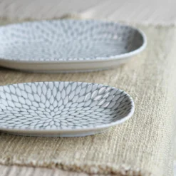 Novastyl Assiettes^6 Assiettes OvalesJasmin 19X10.5Cm EnPorcelaine Blanc