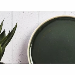 Bjorn Assiettes^6 Assiettes Oxygen gris/vert bouteille/beige - D.27 cm