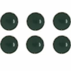 6 Assiettes Oxygen gris/vert bouteille/beige - D.21.5 cm-Bjorn Best