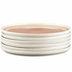 Bjorn Assiettes^6 Assiettes Oxygen rose poudre/beige - D.21.5 cm