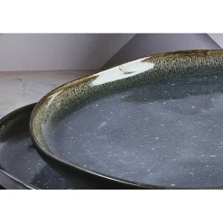 6 Assiettes plates en Grès Iris bleu foncé - D.26 cm-Bjorn Best