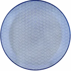 Bjorn Assiettes^6 Assiettes plates Pattern Dark blue bleu foncé - D.26 cm