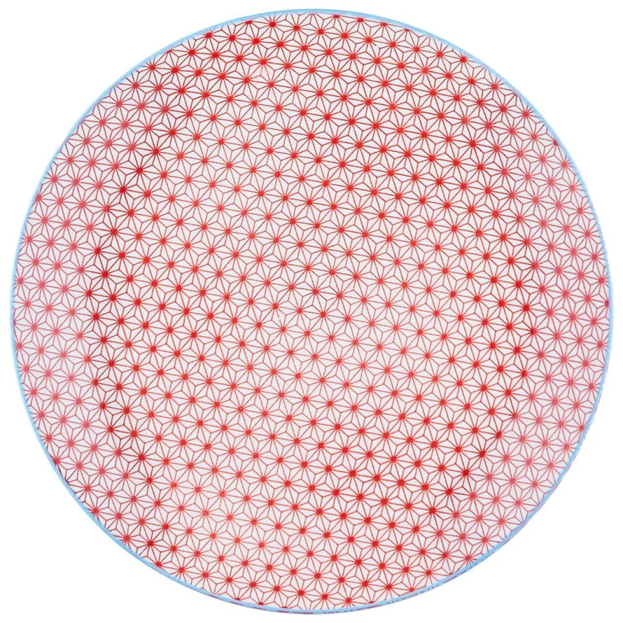 6 Assiettes plates Pattern Color bleu clair/rouge/jaune - D.26 cm-Bjorn
