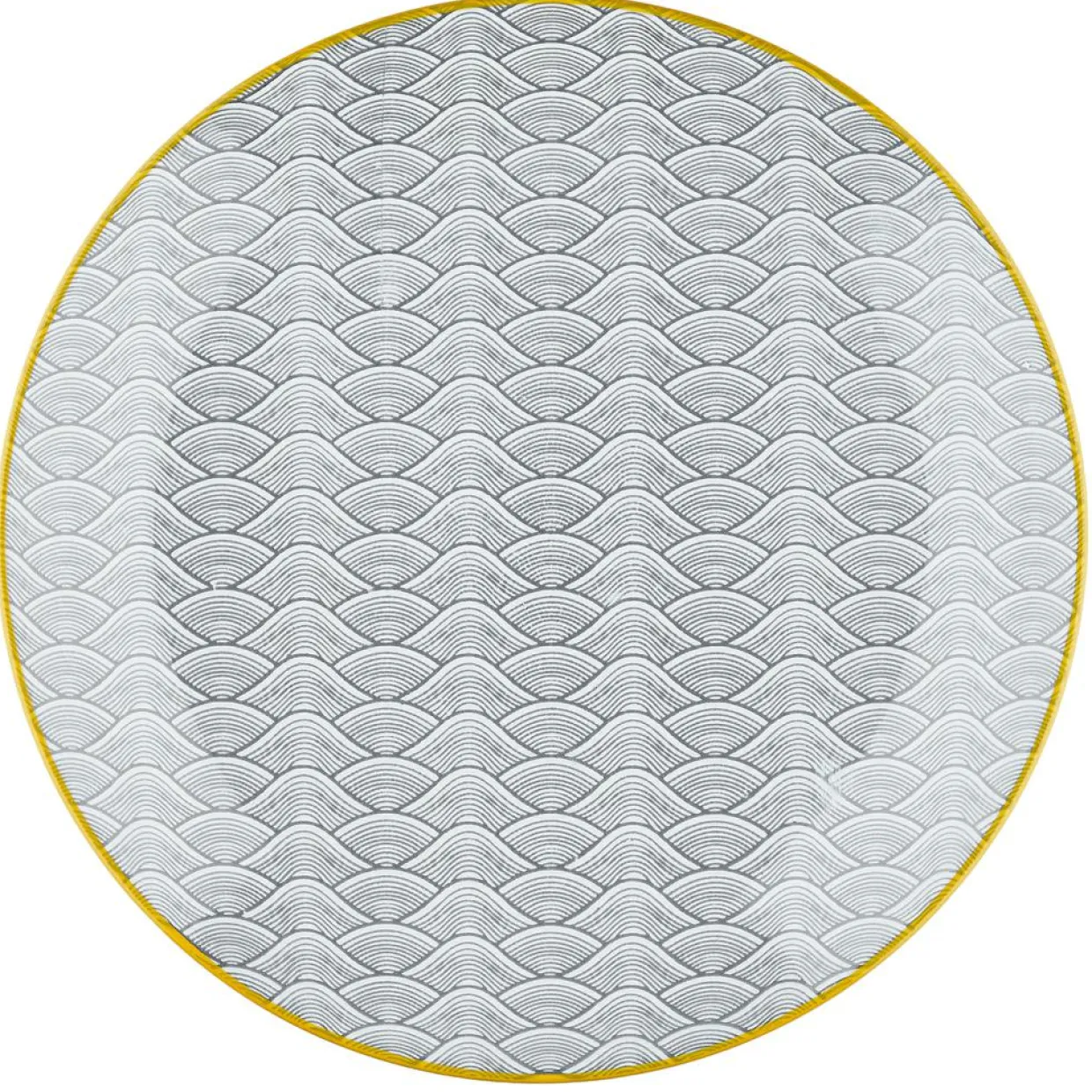 Bjorn Assiettes^6 Assiettes plates Pattern Eclipse gris anthracite - D.26 cm