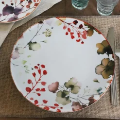 6 Assiettes PlatesAquarelle 27Cm EnPorcelaine-Novastyl Sale