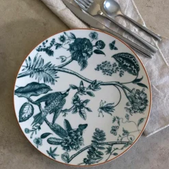 6 Assiettes PlatesBotanic 27Cm EnPorcelaine-Novastyl
