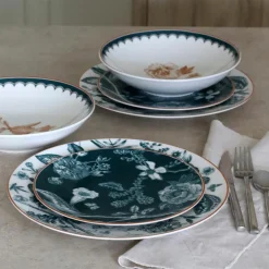 6 Assiettes PlatesBotanic 27Cm EnPorcelaine-Novastyl
