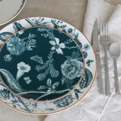 6 Assiettes PlatesBotanic 27Cm EnPorcelaine-Novastyl