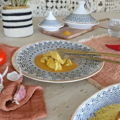 6 Assiettes PlatesByzance 27Cm EnPorcelaine-Novastyl Clearance