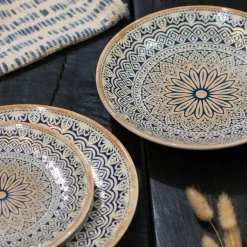 6 Assiettes PlatesByzance 27Cm EnPorcelaine-Novastyl Clearance