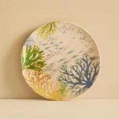 Novastyl Assiettes^6 Assiettes PlatesCorfou 26Cm En Grès Bleu