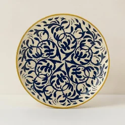 6 Assiettes PlatesHéraclée 27Cm En GrèsDécor Bleu-Novastyl Sale