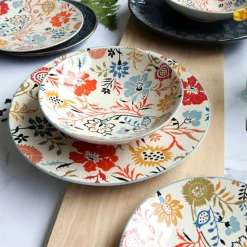6 Assiettes PlatesJaipur 27Cm En Grès-Novastyl