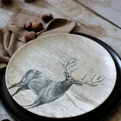 Novastyl Assiettes^6 Assiettes PlatesLachat Cerf 26CmEn Porcelaine