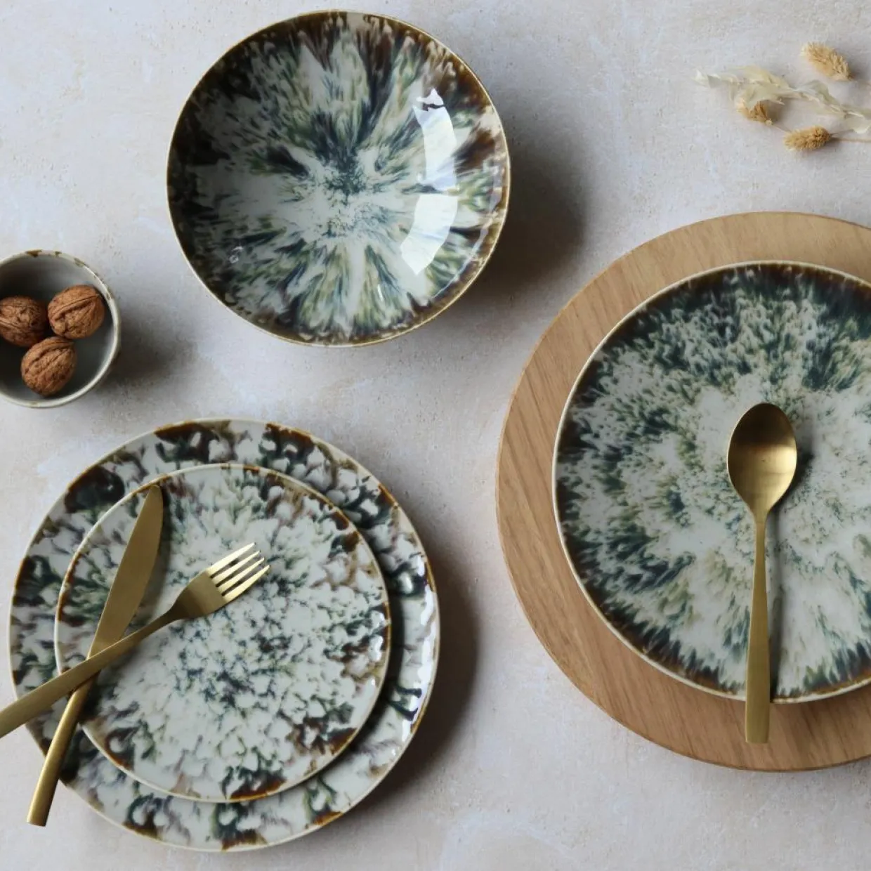 Novastyl Assiettes^6 Assiettes PlatesMaka 27Cm En Porcelaine