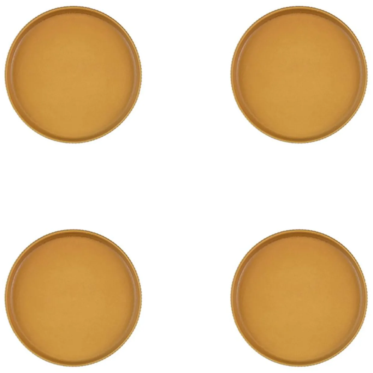 Bjorn Assiettes^4 Assiettes Scandi jaune ocre - D.16 cm