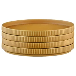 Bjorn Assiettes^4 Assiettes Scandi jaune ocre - D.16 cm