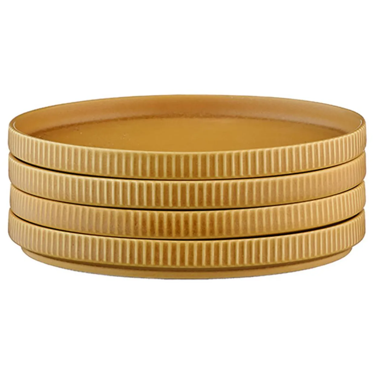 Bjorn Assiettes^4 Assiettes Scandi jaune ocre - D.16 cm