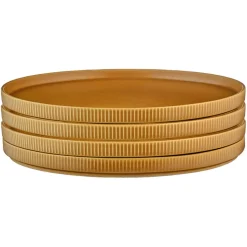 4 Assiettes Scandi jaune ocre - D.27 cm-Bjorn New