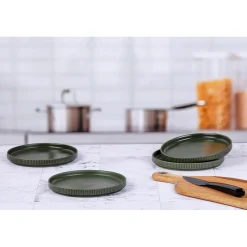Bjorn Assiettes^4 Assiettes Scandi vert olive - D.16 cm