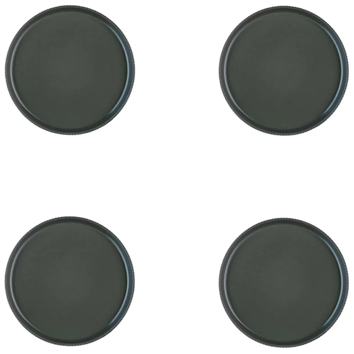 Bjorn Assiettes^4 Assiettes Scandi vert olive - D.16 cm