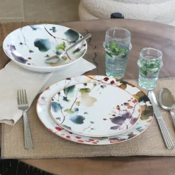 6 AssiettesDessert Aquarelle 20CmEn Porcelaine-Novastyl Best