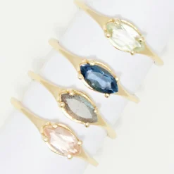 Femme Moonstone Bagues^4 Bagues Noelya Multipierres en laiton doré