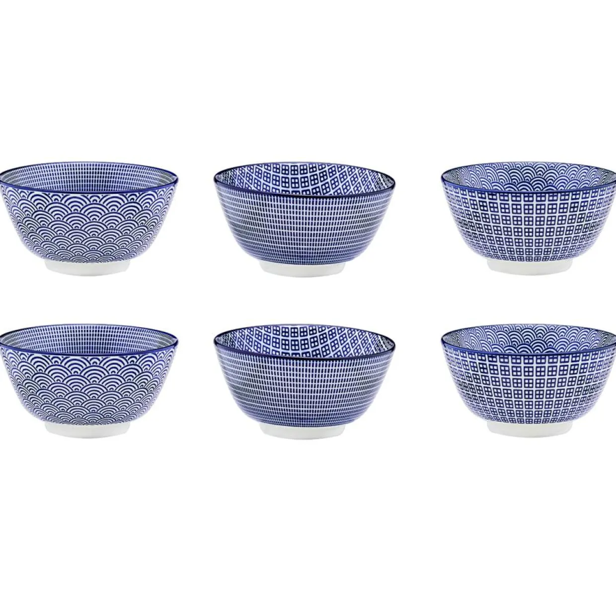 6 Bols apéritif Pattern Dark blue bleu foncé - D.12 cm-Bjorn Best