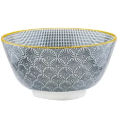 6 Bols apéritif Pattern Eclipse gris anthracite - D.12 cm-Bjorn New