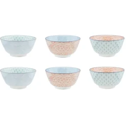 6 Bols apéritif Pattern Pastel rose pastel/bleu pastel/vert pastel - D.12 cm-Bjorn Hot