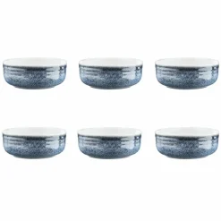 6 Bols Cosmos bleu/blanc nacré - D.15.5 cm-Bjorn Clearance