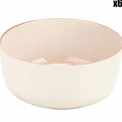 6 Bols en Grès Baltic Peach pêche - D.14.5 cm-Cosy & Trendy