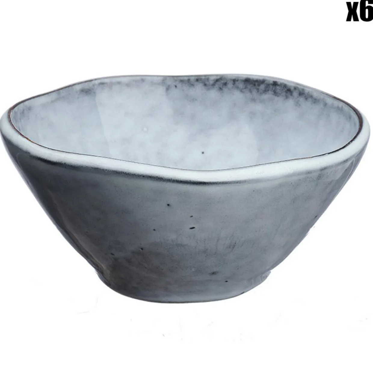 6 Bols en Grès Cloud gris clair - 50 cl-Bjorn Hot