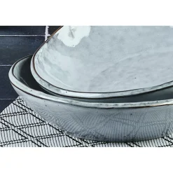 6 Bols en Grès Cloud gris clair - 75 cl-Bjorn Discount