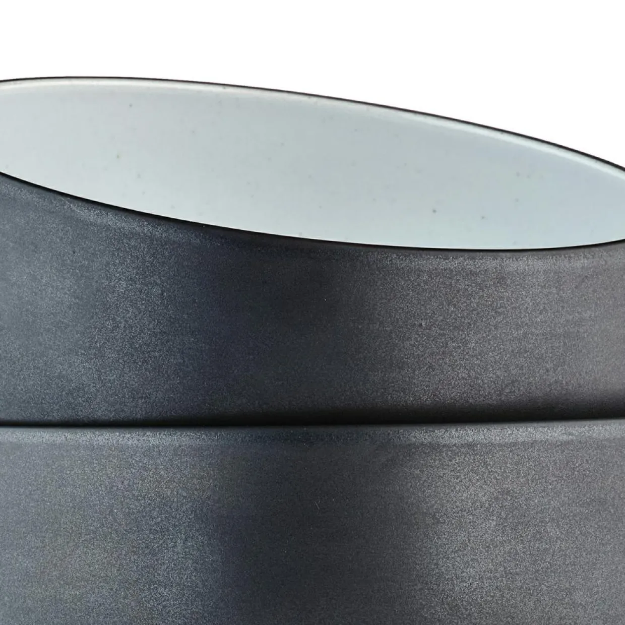 4 Bols en Grès Gourmet blanc granité/noir onyx - 70 cL-Bjorn Clearance