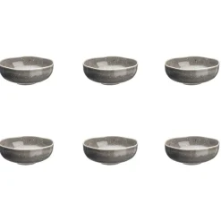 6 Bols en Grès Stellar gris/anthracite - 25 cl-Bjorn New
