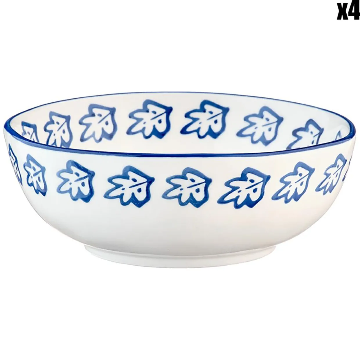 4 Bols en Porcelaine Napoli multicolores - 90 cL-Bjorn