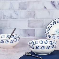 4 Bols en Porcelaine Napoli multicolores - 90 cL-Bjorn