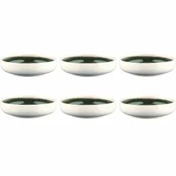 6 Bols Oxygen gris/vert bouteille/beige - D.22 cm-Bjorn Online