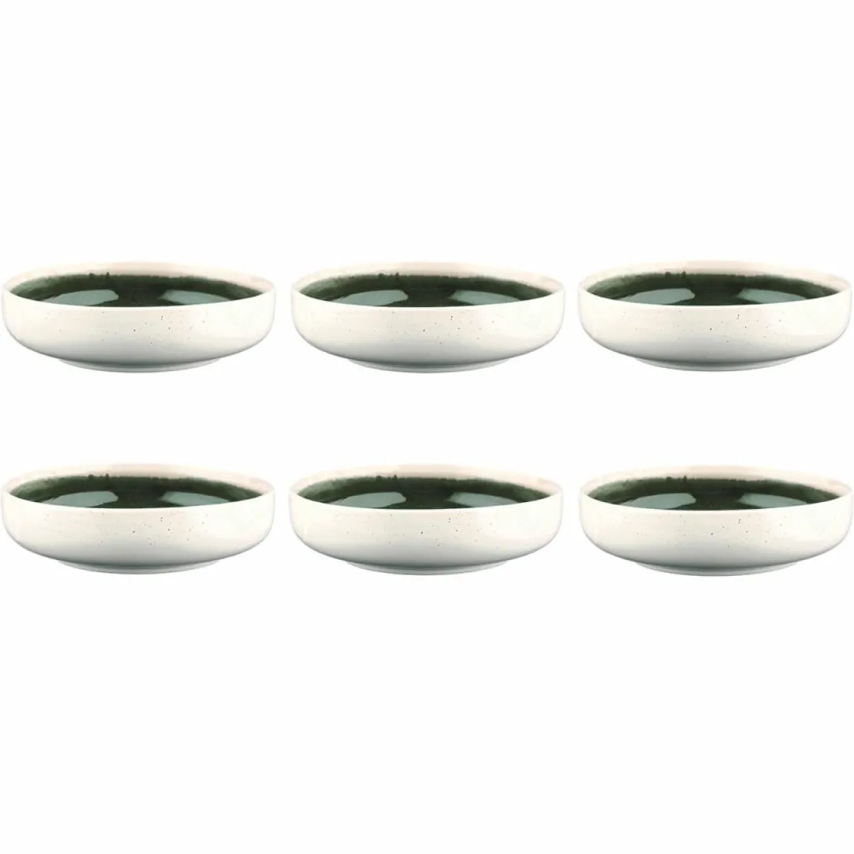 6 Bols Oxygen gris/vert bouteille/beige - D.22 cm-Bjorn Online