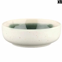 6 Bols Oxygen gris/vert bouteille/beige - D.9 cm-Bjorn Outlet