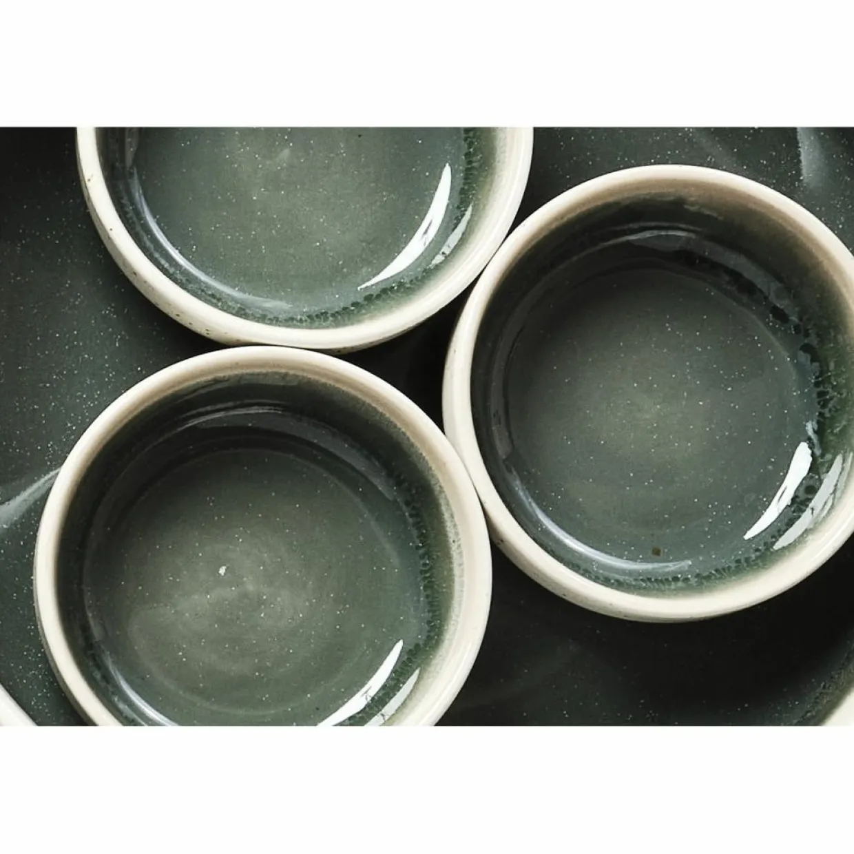 6 Bols Oxygen gris/vert bouteille/beige - D.9 cm-Bjorn Outlet