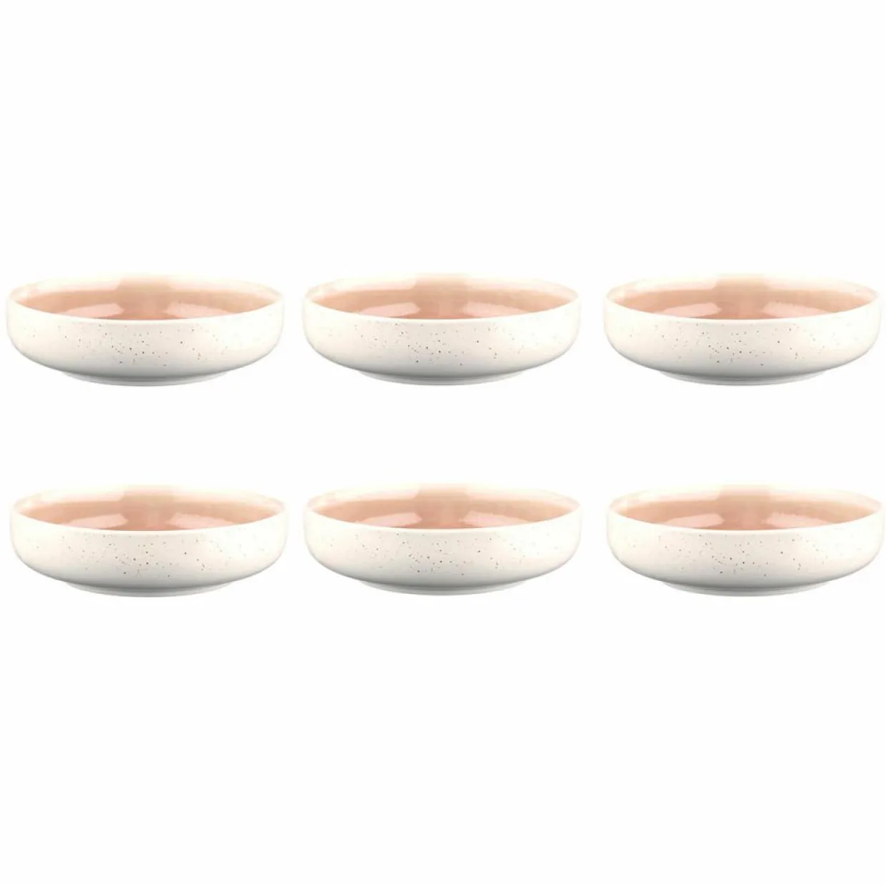 6 Bols Oxygen rose poudre/beige - D.22 cm-Bjorn Online