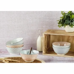 6 Bols petit-déjeuner Pastel rose pastel/bleu pastel/vert pastel - D.15 cm-Bjorn Discount